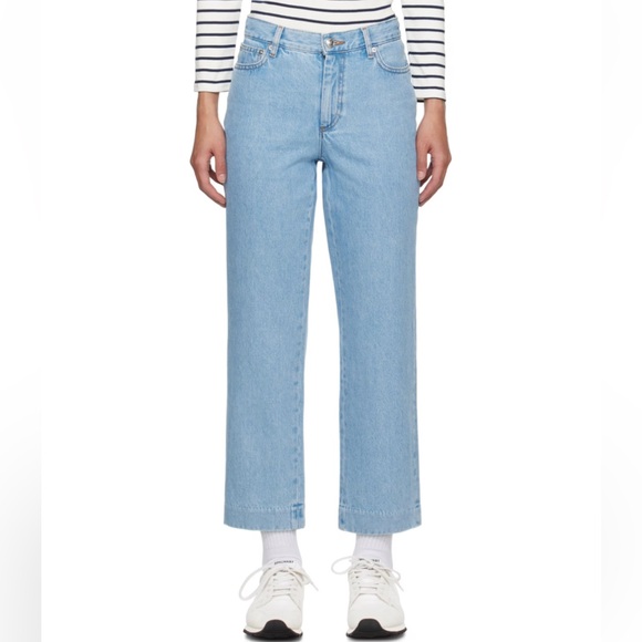 A.P.C. Denim - A.P.C women’s light blue sailor long straight ankle jeans  size 25”100% cotton